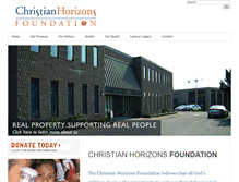 Tablet Screenshot of christianhorizonsfoundation.org